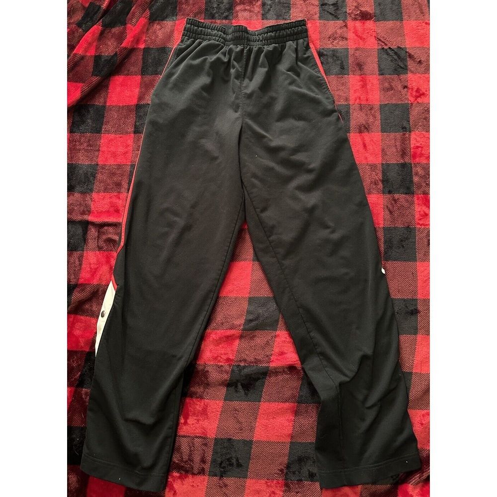 Vintage Y2K Nike Pants Men Medium Black Snap Button Leg Sweatpants Basketball M‎